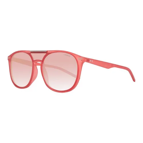 Polaroid Acetate Aviator Sunglasses Unisex Red