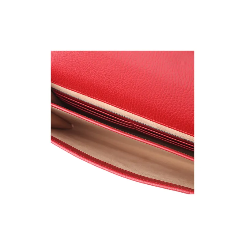 GUCCI GG Marmont Leather Clutch Regular Women's Red-3