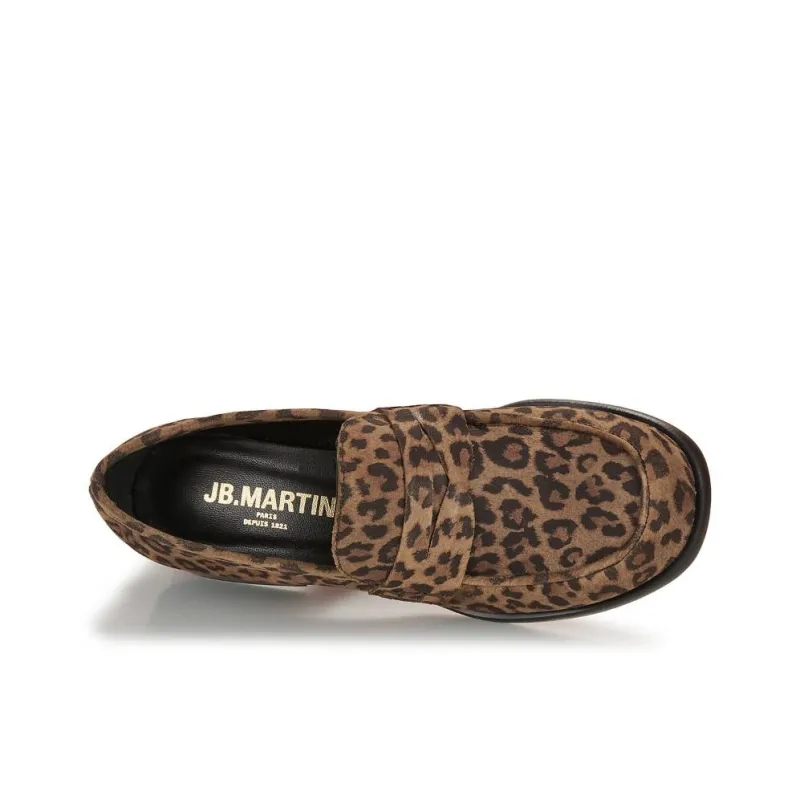 JB MARTIN Lolie Loafers 4cm Women's Brown-4