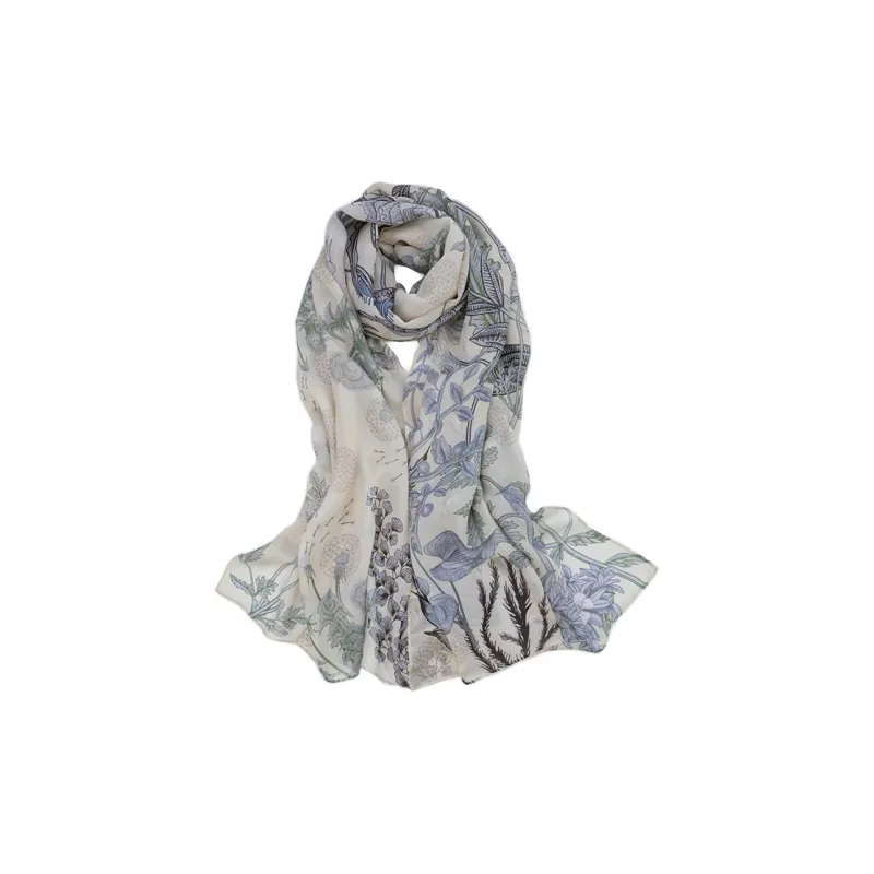 MARJAKURKI Chiffon Silk Scarves Women's-1