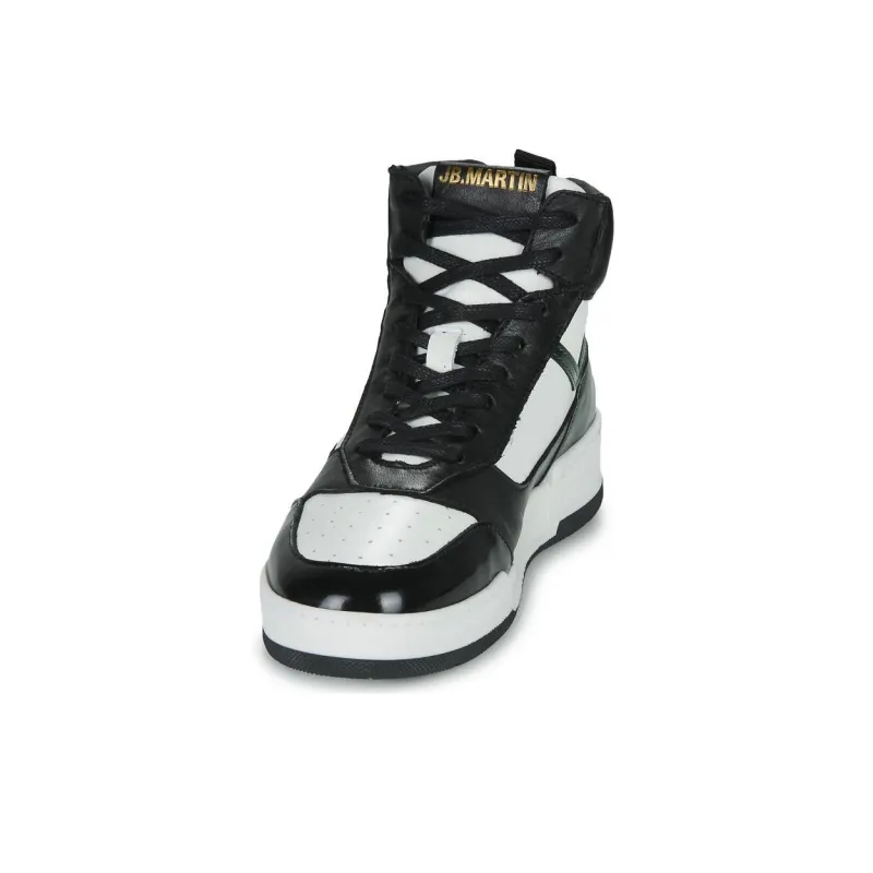 JB MARTIN Hurrel High Top Skateboard Shoes Women's Black White-3