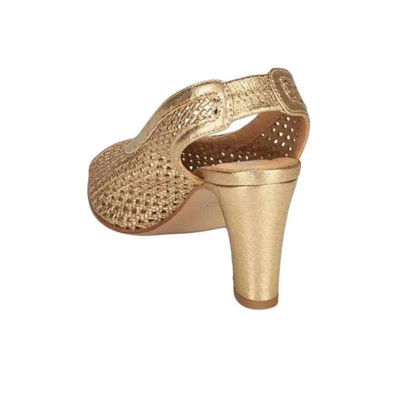 JB MARTIN Chunky Heel High Heels Women's Gold-4
