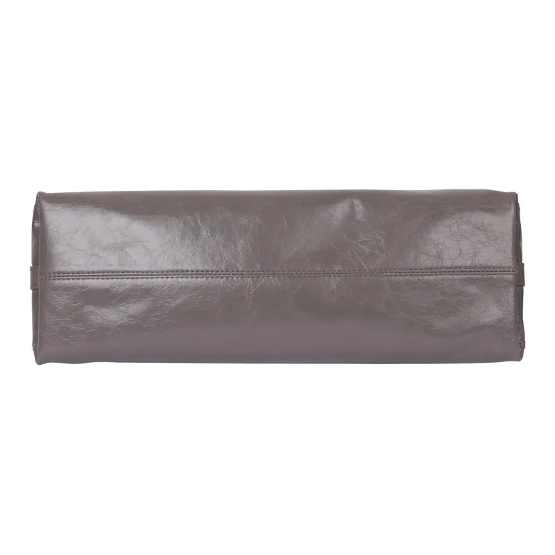 KARL LAGERFELD Cow Leather Shoulder Bag Women's Gray-5