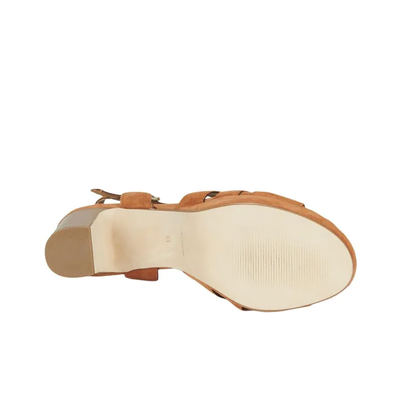 JB MARTIN Mina Strap Sandals 9cm Women's Brown-6