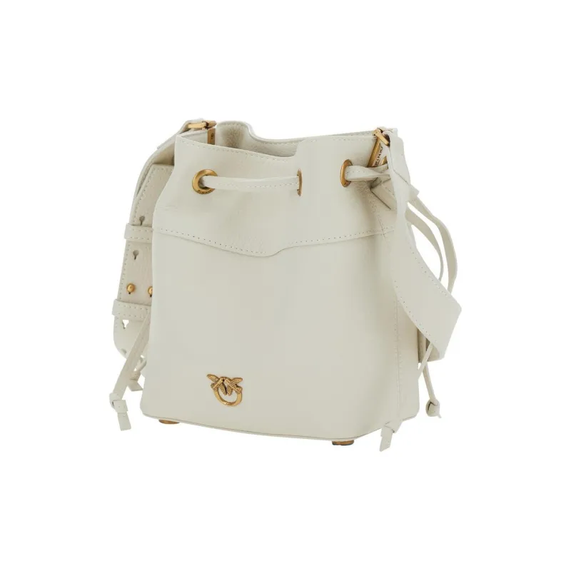 PINKO Logo Plaque Drawstring Fastened Bucket Bag-1