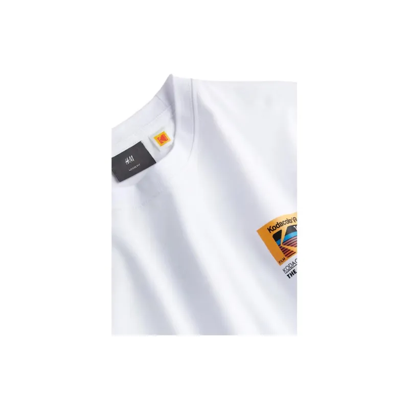 H&M T-Shirts Men White/Kodak-1