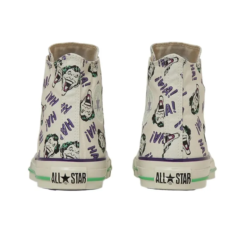 DC x Converse All Star Abrasion-Resistant High-Top Canvas Shoes Unisex Beige-4