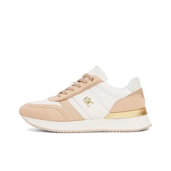 Tommy Hilfiger Trainers Low Top Casual Shoes Women's Antique White/Mist Red