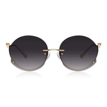 Lao Feng Xiang Β Titanium Round Sunglasses Women's