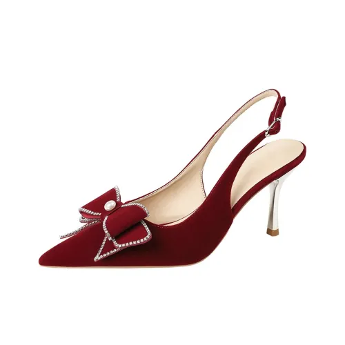 MCKP Slim Heel High Heels Women's Red