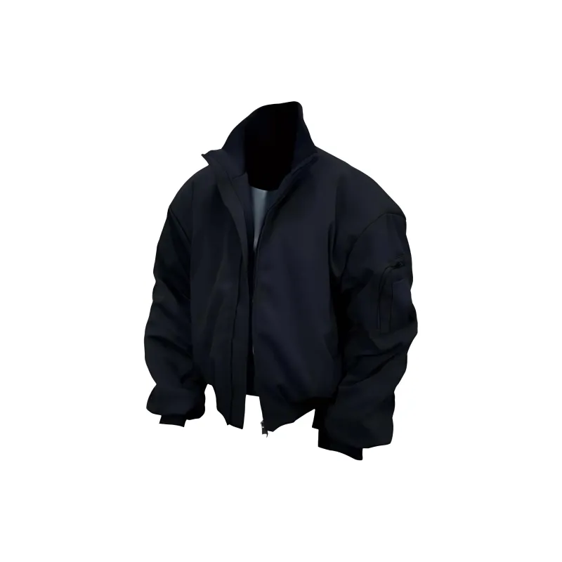 HOZZS Jackets Coats Unisex Black-2