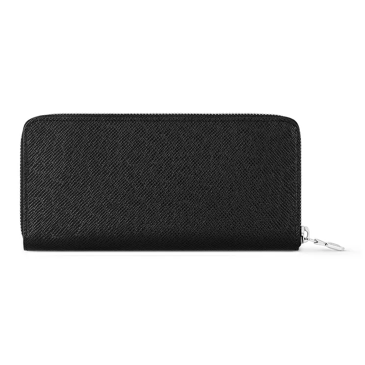 LOUIS VUITTON Zippy Taiga Leather Wallet Men's Black-1