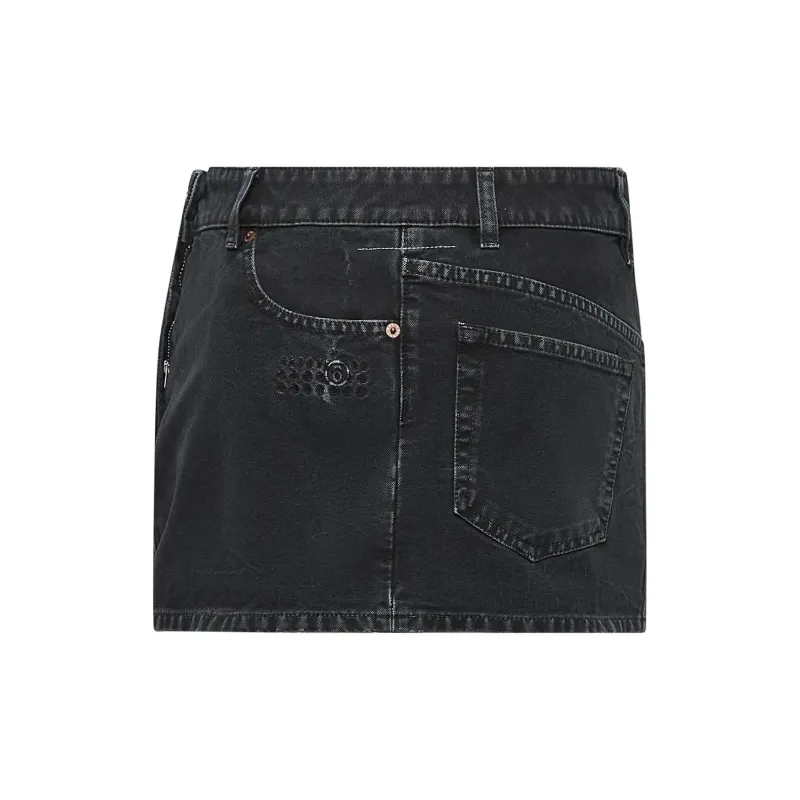 MM6 Maison Margiela Casual Short Skirts Women's Dark Gray-1