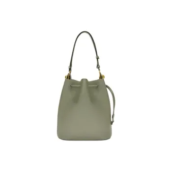 Furla Textured Calfskin Bucket Bags Shoulder Bags Small Size Women's Green