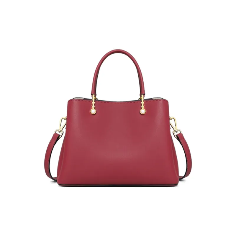 COMELY Cow Leather Handbag Shoulder Bag Crossbody Bag Kelly Bag Regular Women's Ecru-17