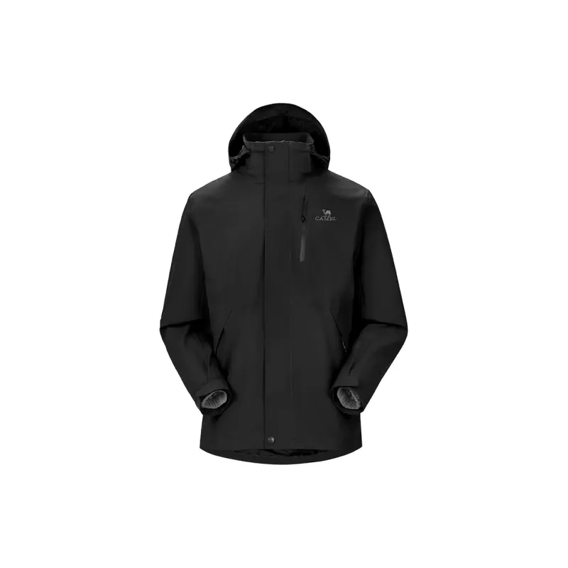 CAMEL All weather Windbreaker Jackets Unisex Black-3