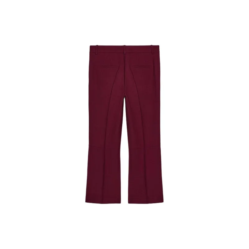 ZARA ZW Series Casual Pants Women's Dark Red-1