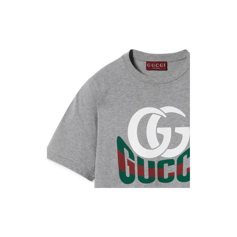 GUCCI Logo Printed Crewneck T Shirt-3