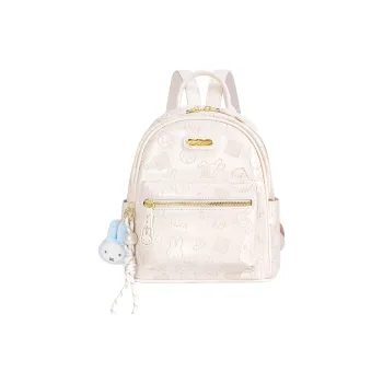 Miffy Synthetic Leather Backpack Women's Ecru/Pink