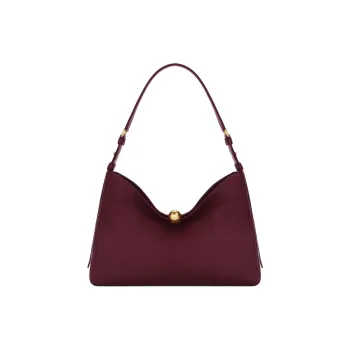 Furla Calfskin Shoulder Bag Women's Burgundy