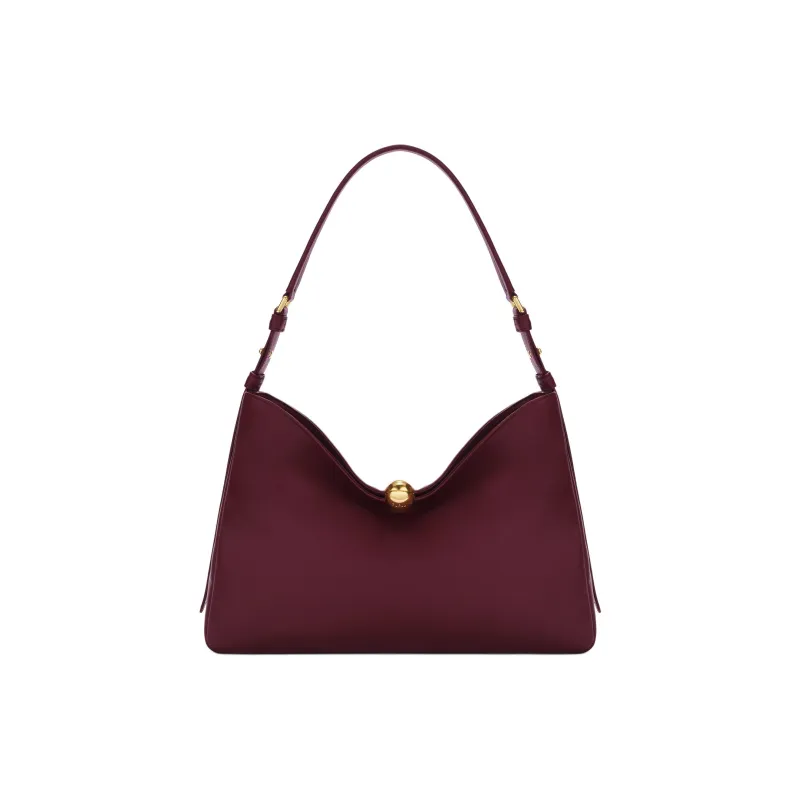 Furla Calfskin Shoulder Bag Women's Burgundy-0