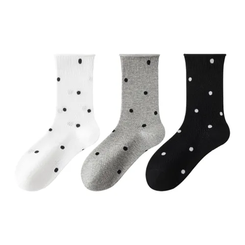SHIWAJI Mid Calf Socks Women's Combo Set
