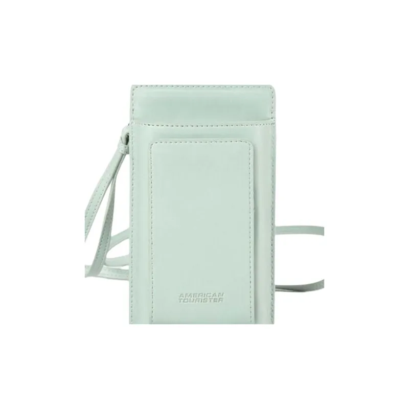 AMERICAN TOURISTER Polyurethane Cell Phone Pouch, Crossbody Handbag Mini Women's Mint-4