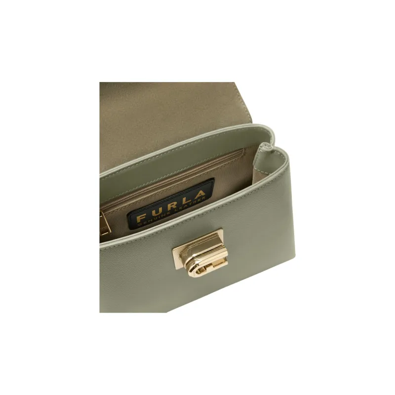 Furla 1927 Collection Leather One Shoulder Handbags Mini Women's Green-3