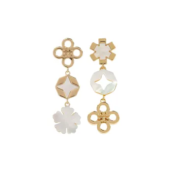 TORY BURCH Kira Clover Linear Earrings