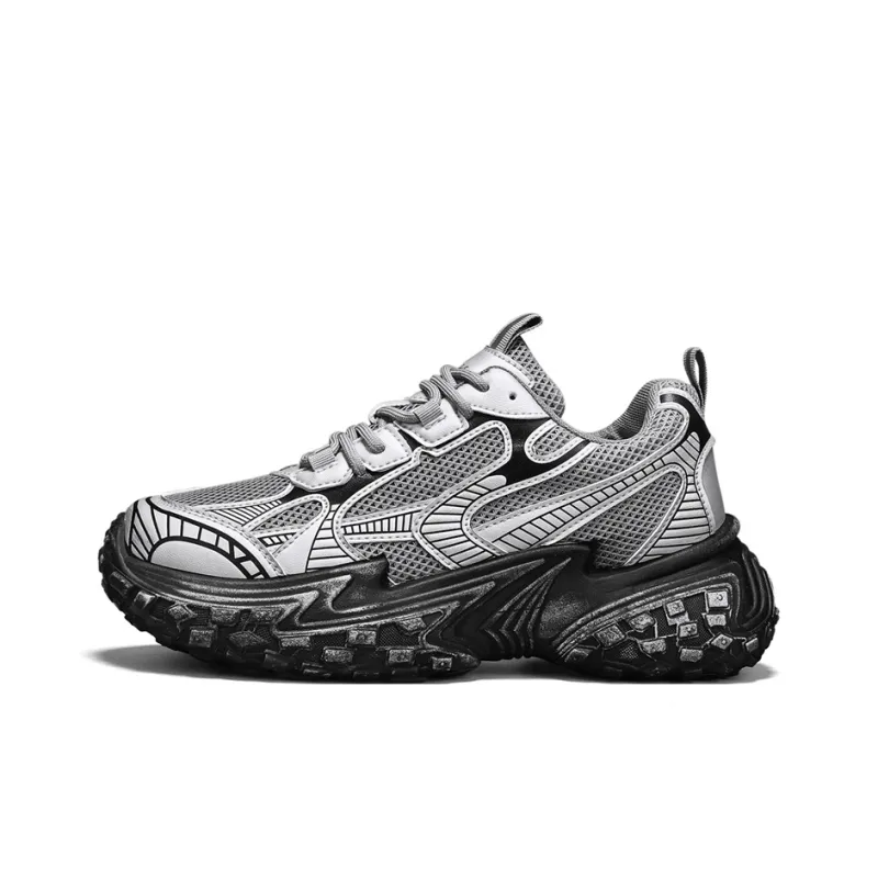 JANECO Anti-Slip And Wear-Resistant Height Increasing Low-Top Chunky Sneakers Men's-6