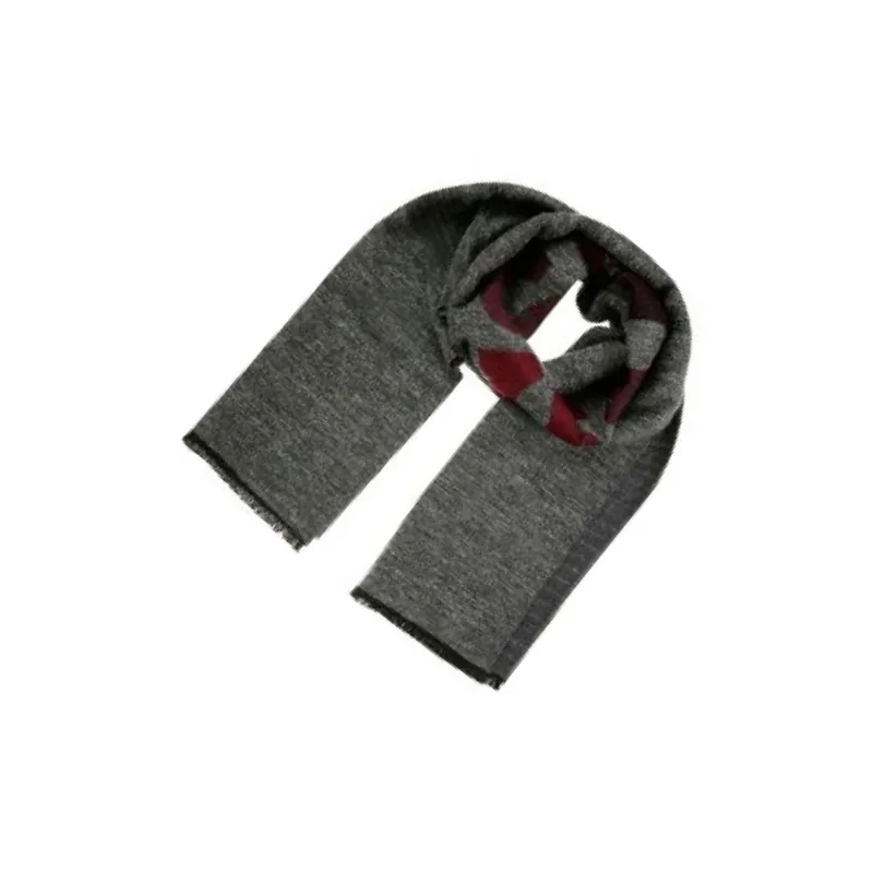 MISSONI Wool Knit Scarves Men's Gray-1