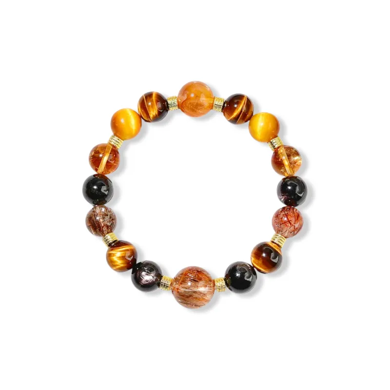 Harf Tiger's Eye Stone Jade Bracelets Unisex-3