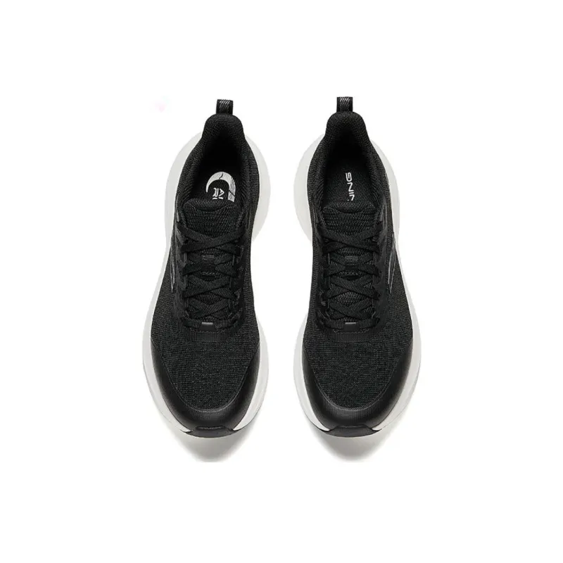 Anta Breathable Rebound Lightweight Low-Top Casual Running Shoes Women's Black White-2
