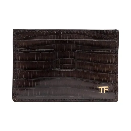 TF Leather Card Holder Men's Brown
