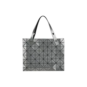 ISSEY MIYAKE PVC Tote Bag Shopping Bag Handbag Women's Silver