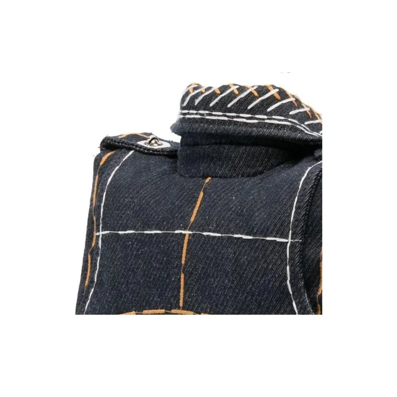 MOSCHINO Denim Crossbody Bag Shoulder Bag Women's Prussian Blue-2