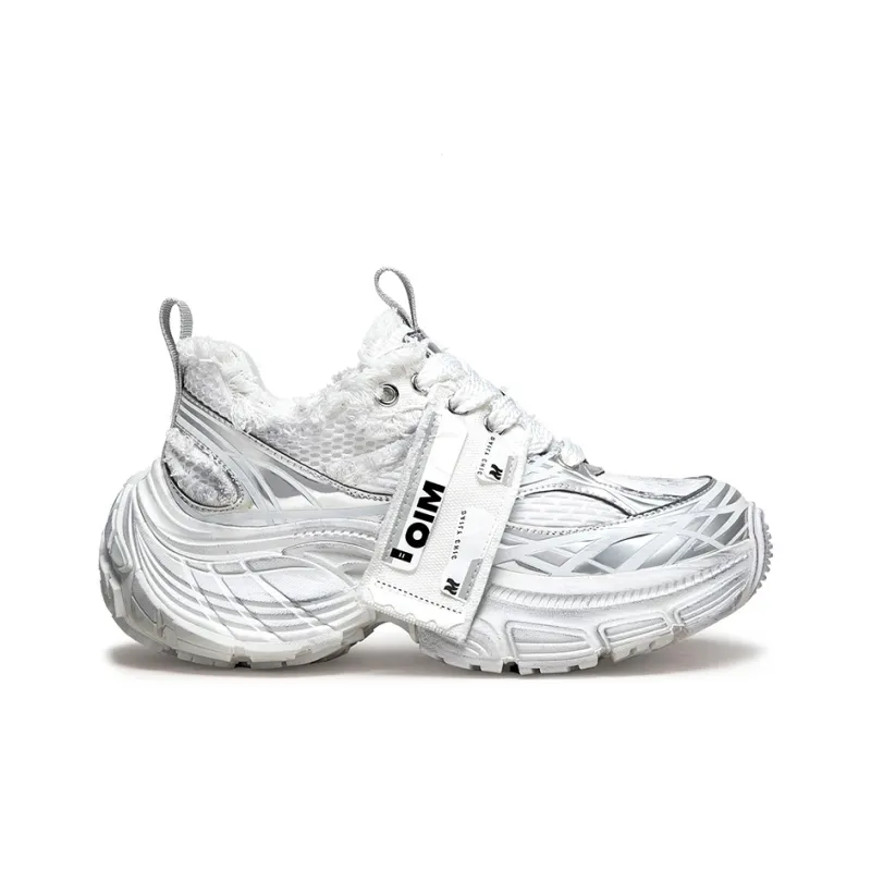 MIO Chunky Sneakers Unisex Low Top White-1