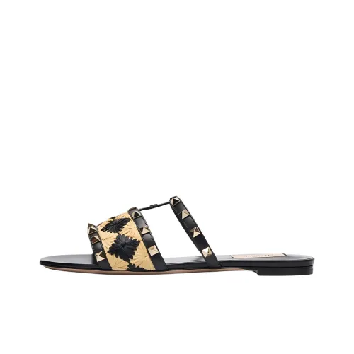 Valentino Garavani Rockstud Slip On Slides Women's