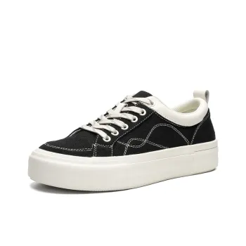 WEISHIBANGWEI Low Top Canvas Shoes Men's Black