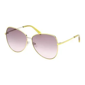 EMILIO PUCCI Metal Irregular Shape Sunglasses Women's Gold
