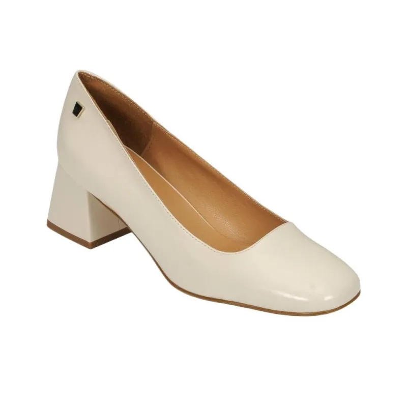 JB MARTIN Viva Block Heel High Heels 5cm Women's White-2