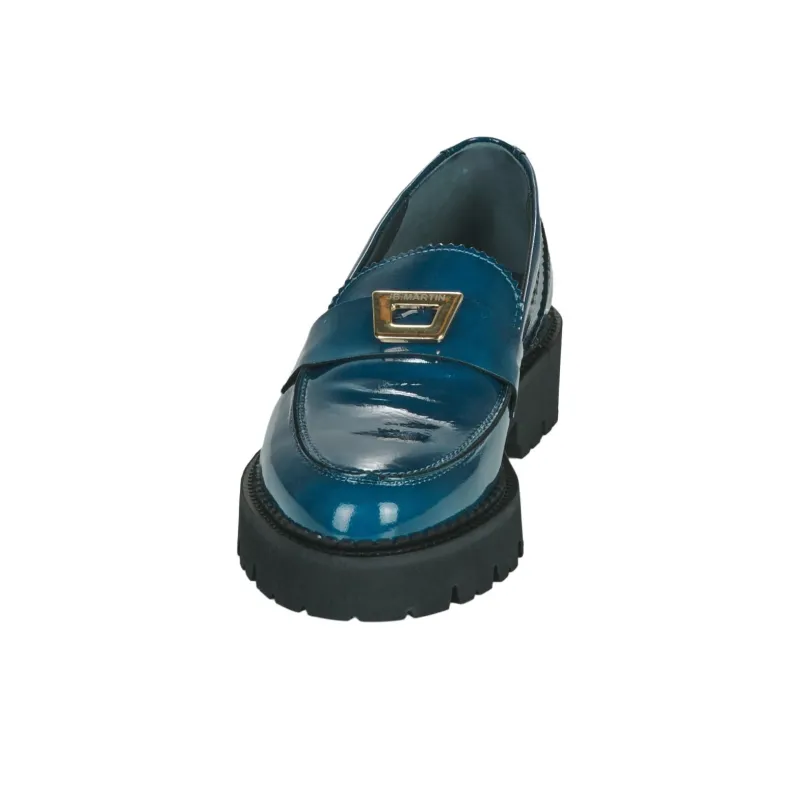 JB MARTIN Folie Loafers 4cm Women's Blue-3