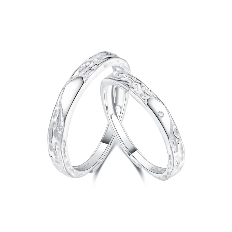 LAOYINFANG 999 Fine Silver Full Silver Ring Unisex-0
