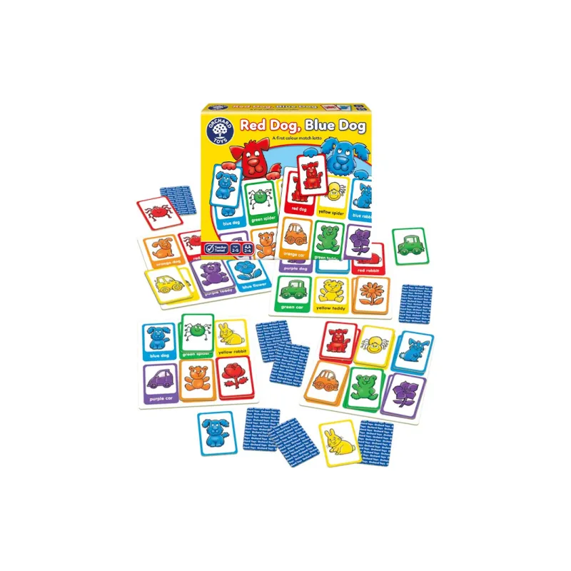 KUAIMANHU Red Dog Blue Dog British Orchard Toys Color Memory Matching Game Brain Development Board Games-1