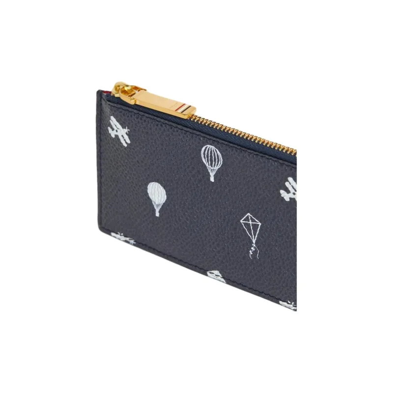 THOM BROWNE· Calfskin Card Holder Men's Marine Blue-3