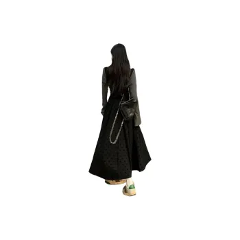 Oudifu Long Sleeved Dress Women's Black