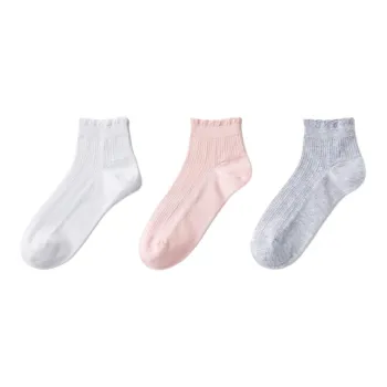 UNIQLO Ankle Socks Women's 3 Pack Ivory