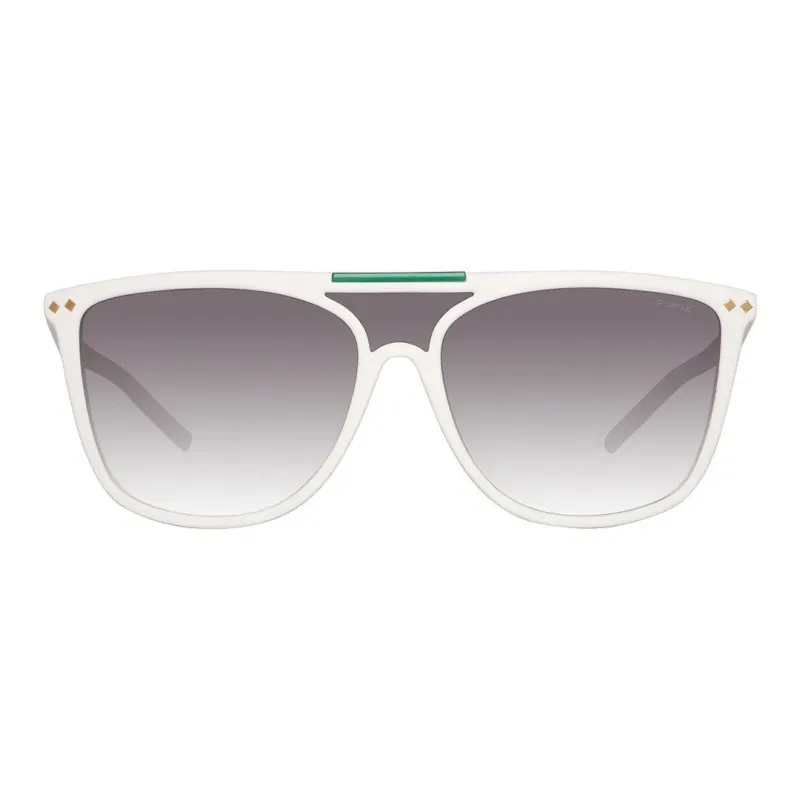Polaroid Acetate Irregular Shape Sunglasses Men's White-1