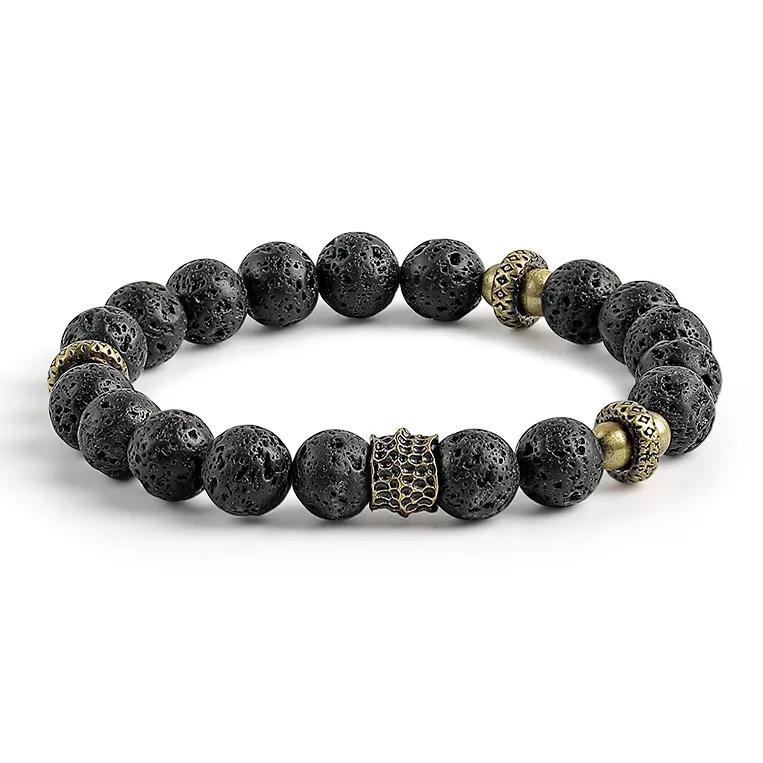 Cuud Volcanic Stone Bracelets Men's-0