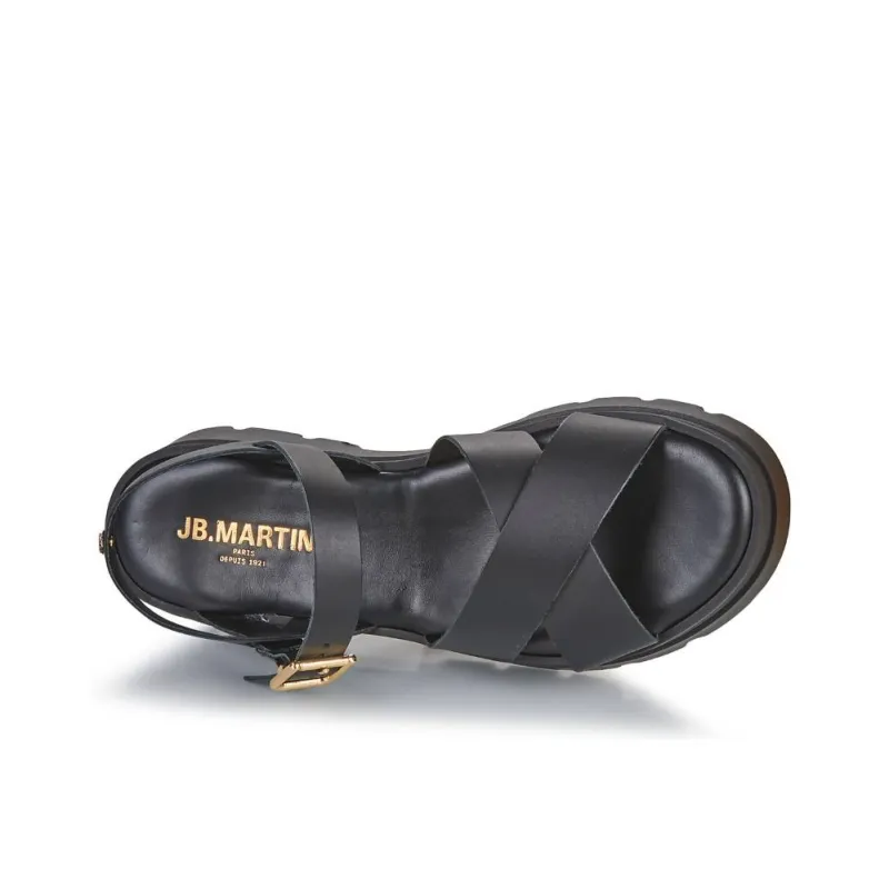 JB MARTIN DECIDEE Strap Sandals 4cm Women's Black-5
